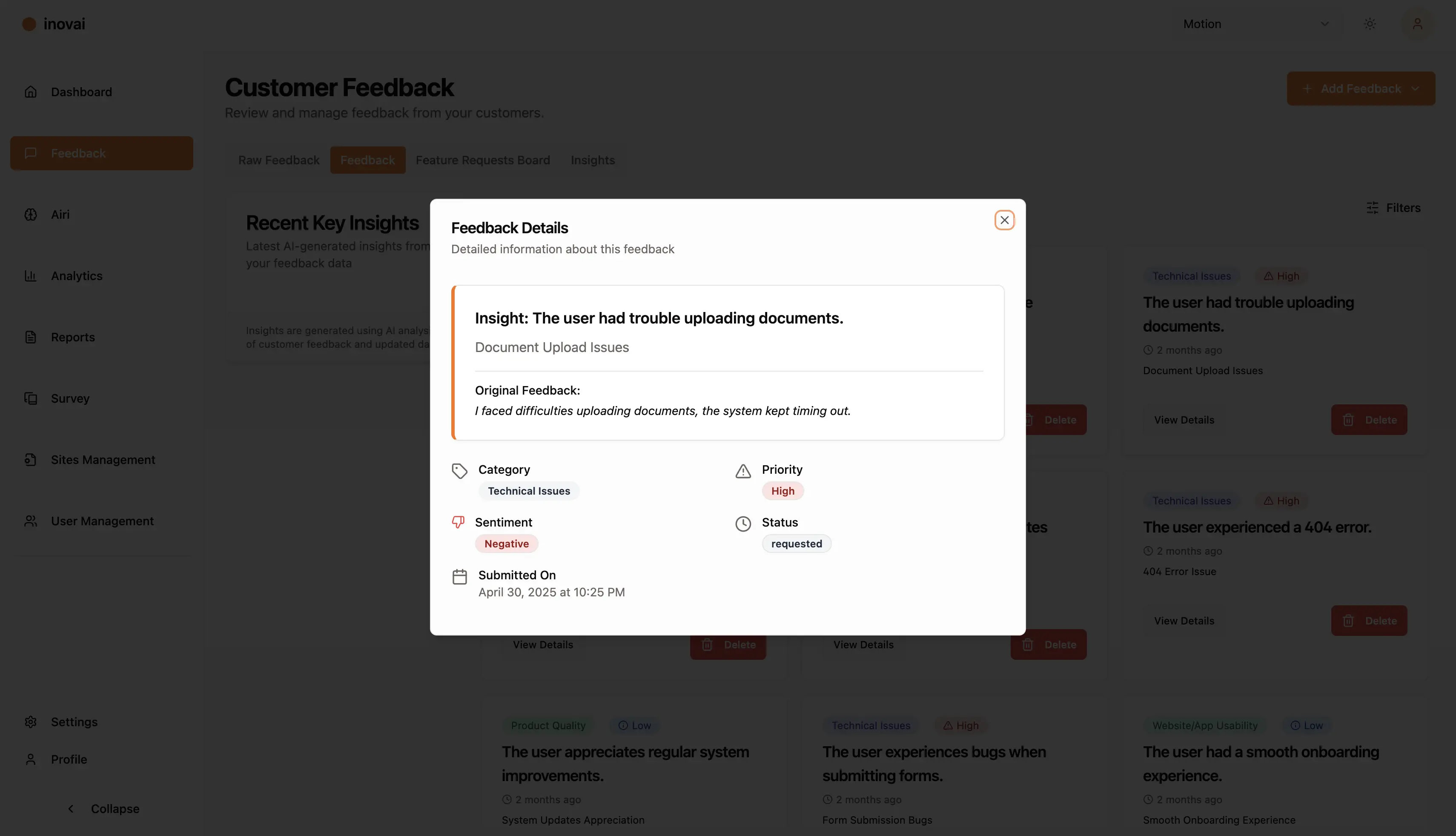 AI Feedback Analysis